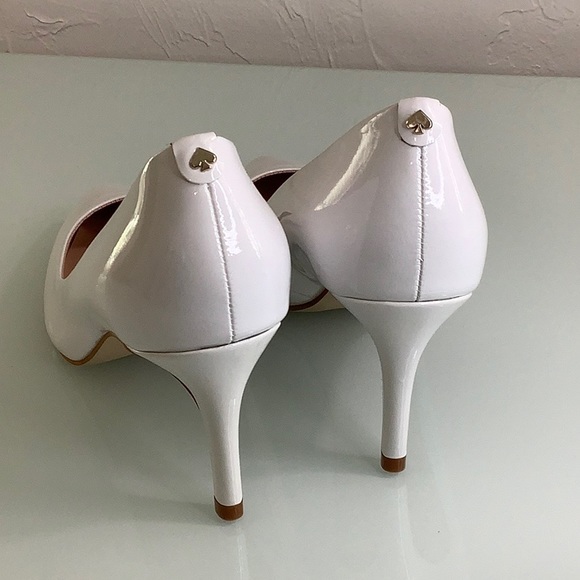Kate spade VIDA white patent leather pump heel size 7.5 M NWOT - Picture 5 of 13